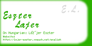 eszter lajer business card